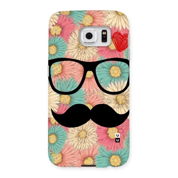 Floral Moustache Back Case for Samsung Galaxy S6