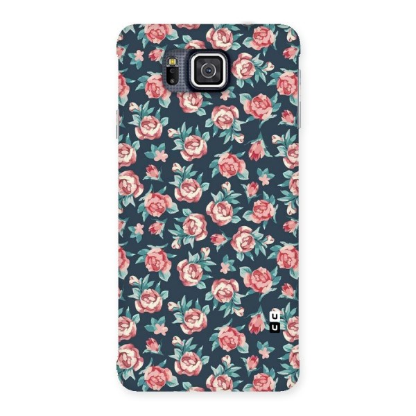 Floral Navy Bloom Back Case for Galaxy Alpha