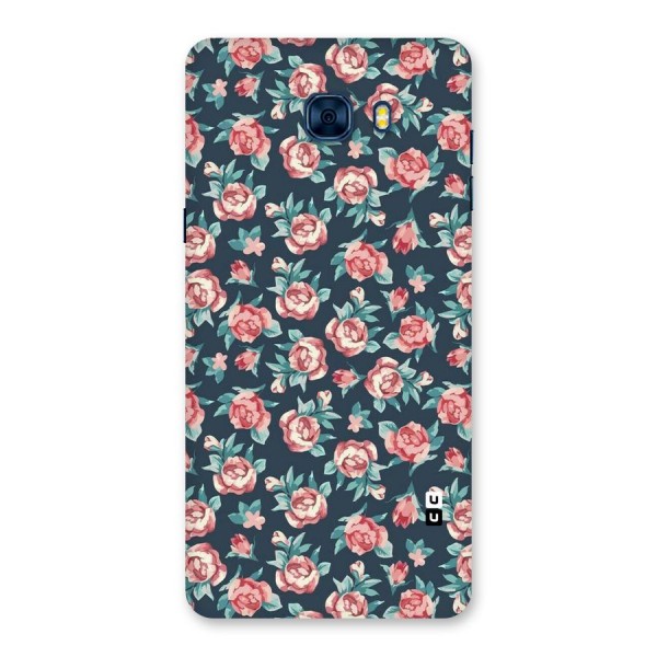 Floral Navy Bloom Back Case for Galaxy C7 Pro