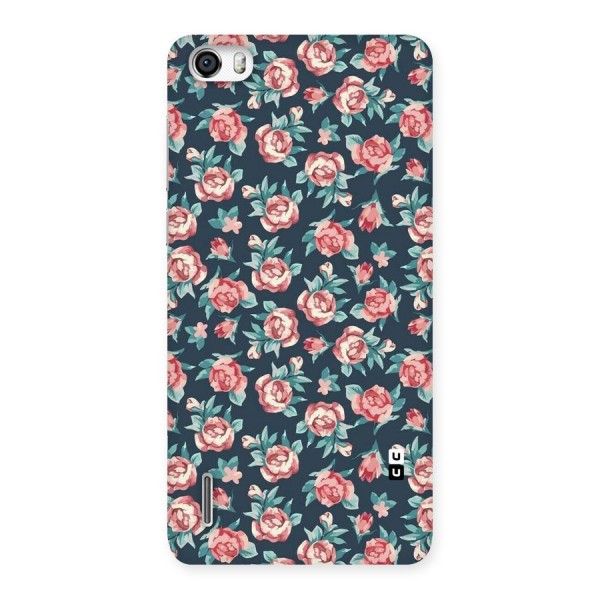 Floral Navy Bloom Back Case for Honor 6