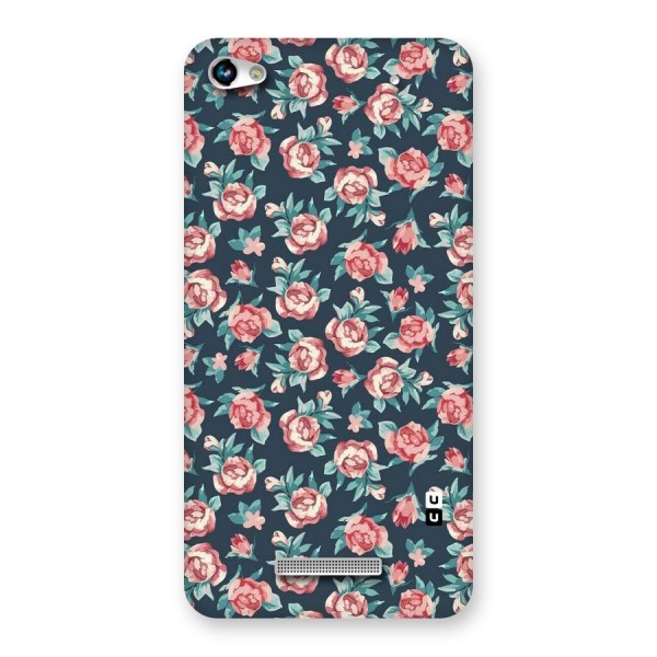 Floral Navy Bloom Back Case for Micromax Hue 2