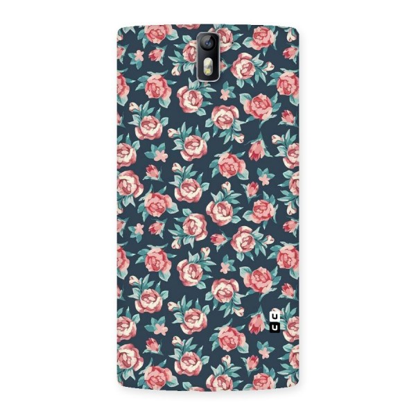 Floral Navy Bloom Back Case for One Plus One