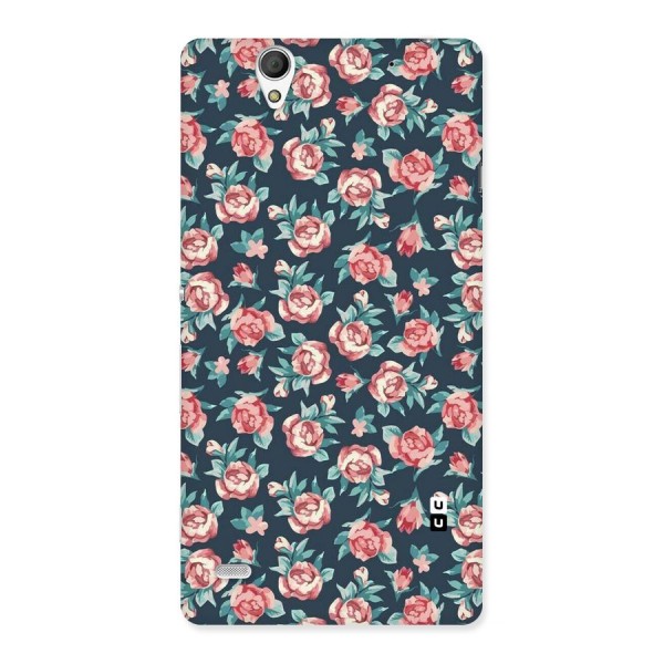 Floral Navy Bloom Back Case for Sony Xperia C4