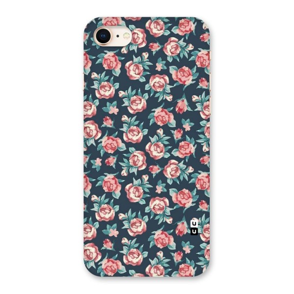 Floral Navy Bloom Back Case for iPhone 8