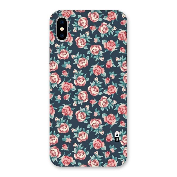 Floral Navy Bloom Back Case for iPhone X