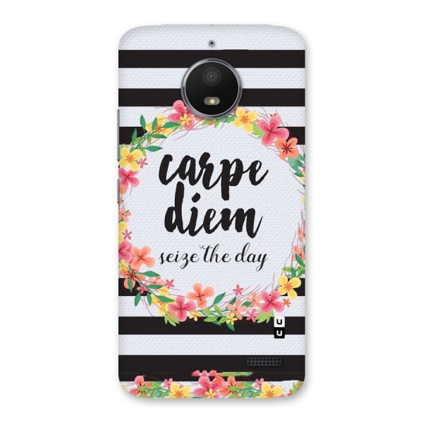 Floral Seize The Day Back Case for Moto E4