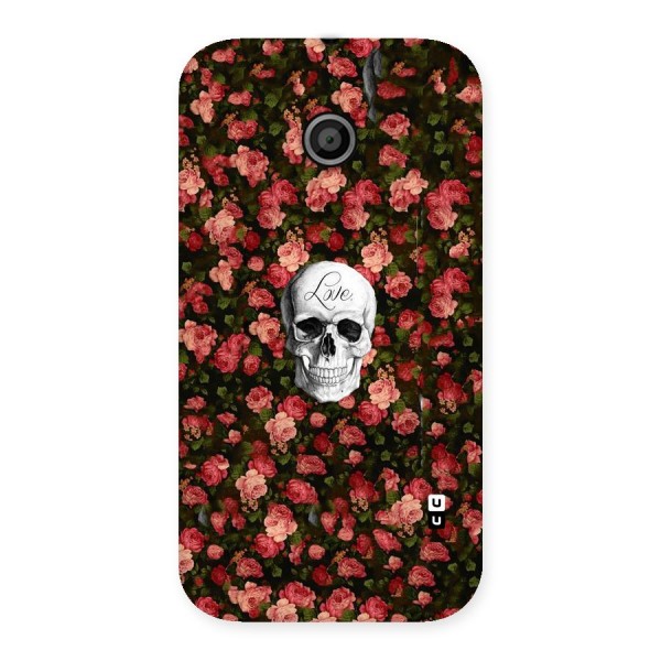 Floral Skull Love Back Case for Moto E