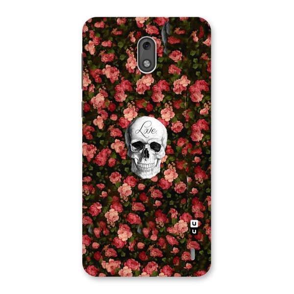 Floral Skull Love Back Case for Nokia 2