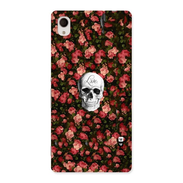 Floral Skull Love Back Case for Sony Xperia M4