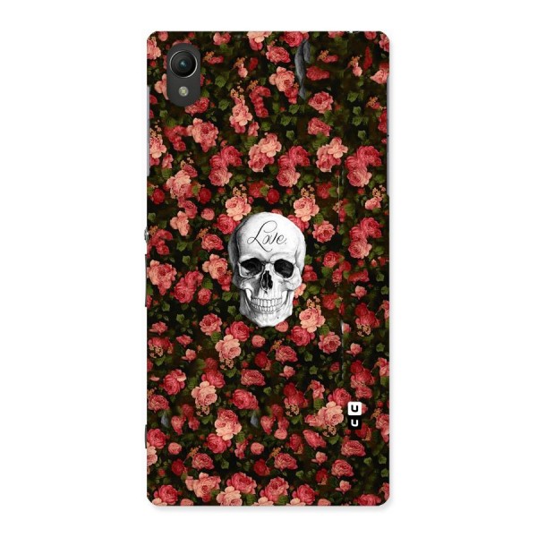 Floral Skull Love Back Case for Sony Xperia Z1