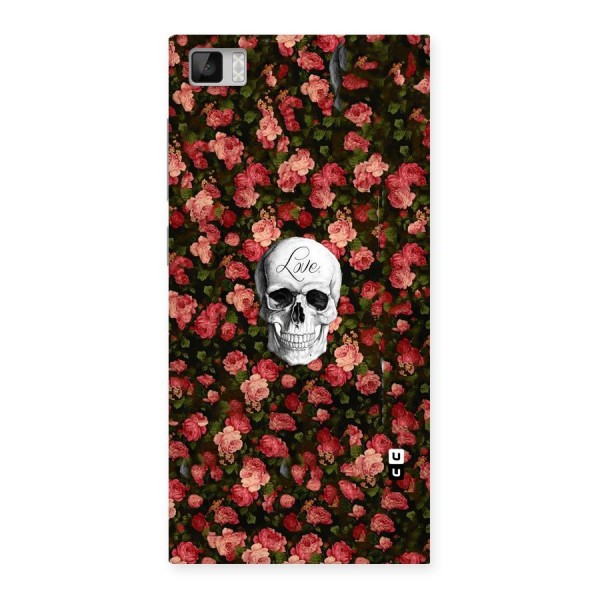 Floral Skull Love Back Case for Xiaomi Mi3