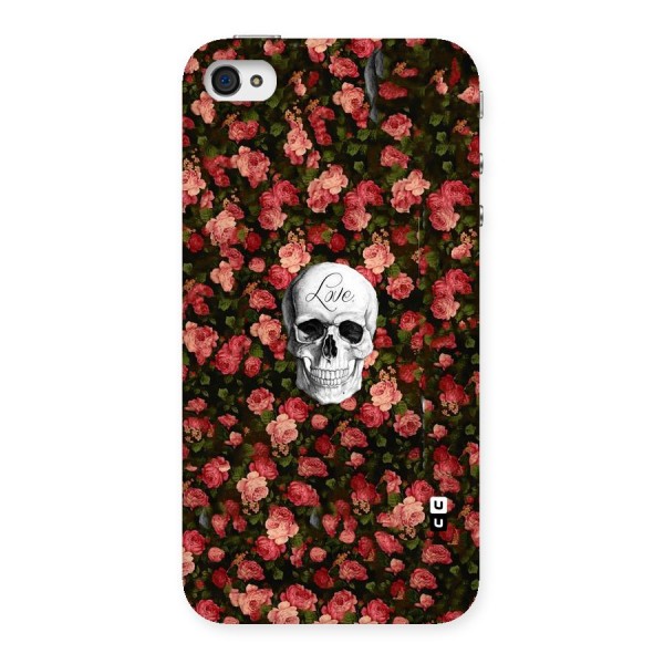 Floral Skull Love Back Case for iPhone 4 4s