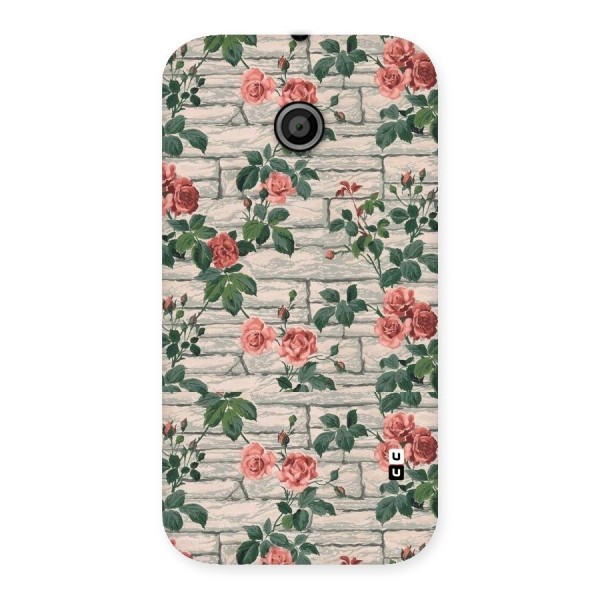 Floral Wall Design Back Case for Moto E