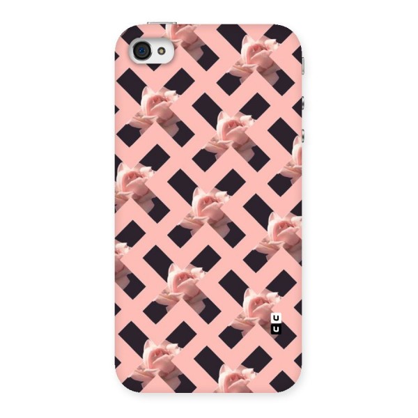 Floral X Design Back Case for iPhone 4 4s