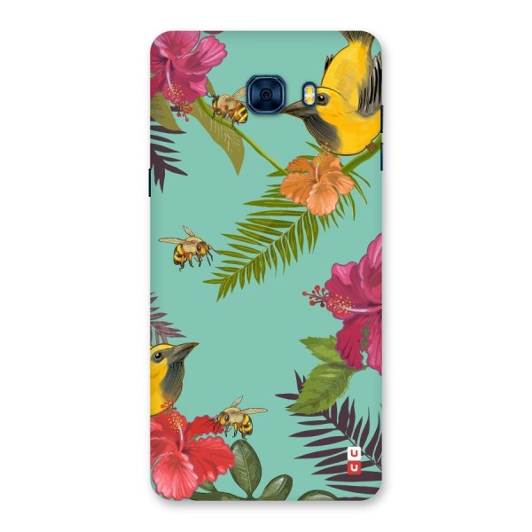 Flower Bird and Bee Back Case for Galaxy C7 Pro