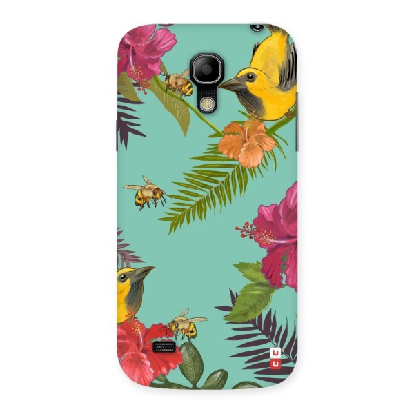 Flower Bird and Bee Back Case for Galaxy S4 Mini