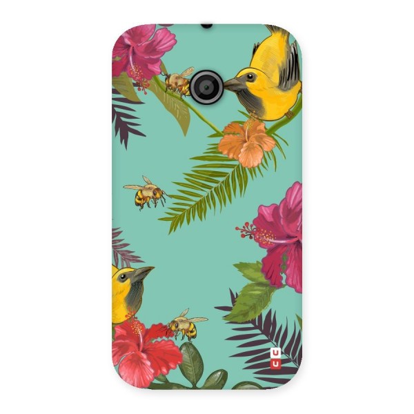 Flower Bird and Bee Back Case for Moto E