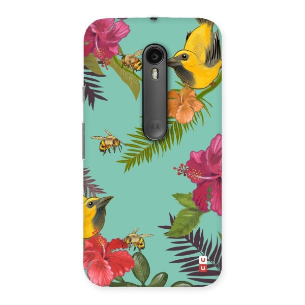 Flower Bird and Bee Back Case for Moto G3