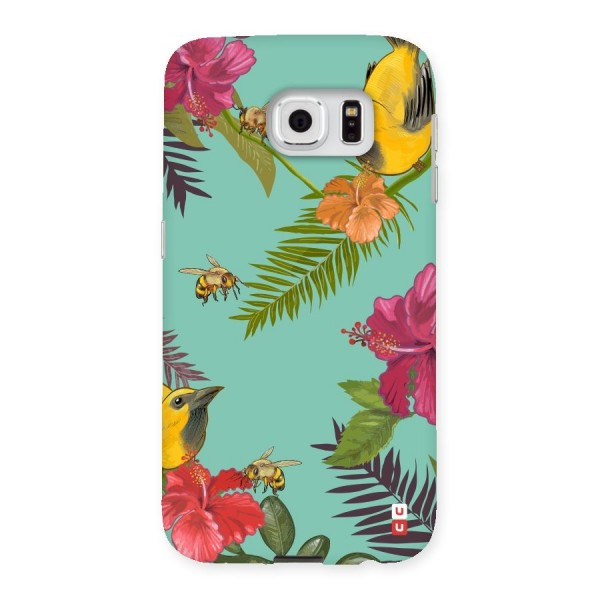 Flower Bird and Bee Back Case for Samsung Galaxy S6