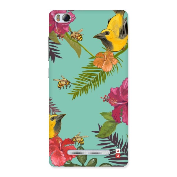 Flower Bird and Bee Back Case for Xiaomi Mi4i