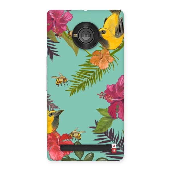 Flower Bird and Bee Back Case for Yu Yuphoria