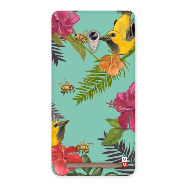 Flower Bird and Bee Back Case for Zenfone 6