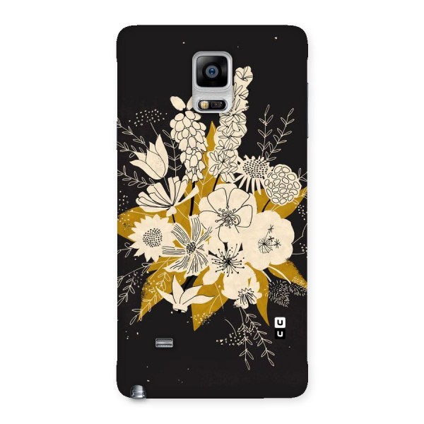 Flower Drawing Back Case for Galaxy Note 4