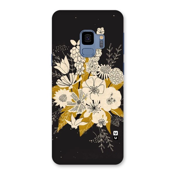 Flower Drawing Back Case for Galaxy S9