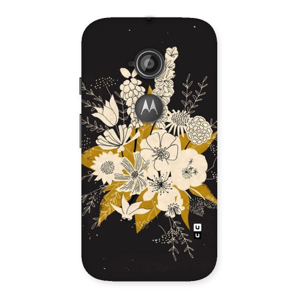 Flower Drawing Back Case for Moto E 2nd Gen