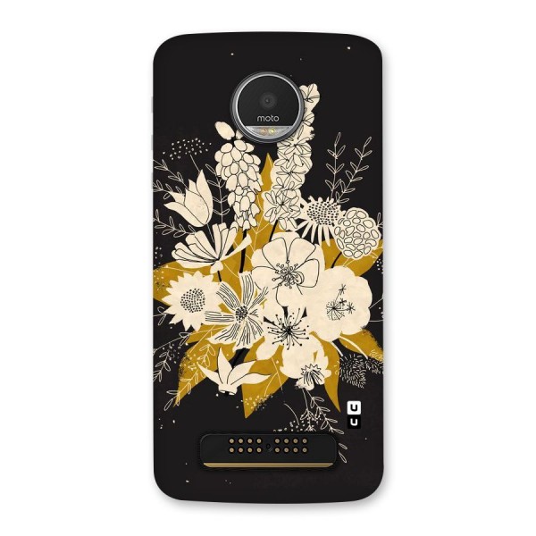 Flower Drawing Back Case for Moto Z Play