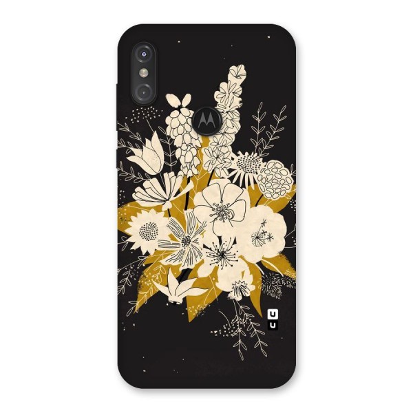 Flower Drawing Back Case for Motorola One Power