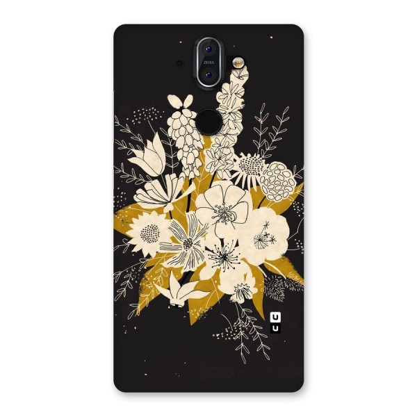 Flower Drawing Back Case for Nokia 8 Sirocco