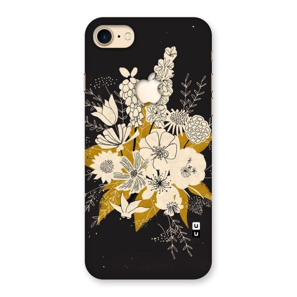 Flower Drawing Back Case for iPhone 7 Apple Cut