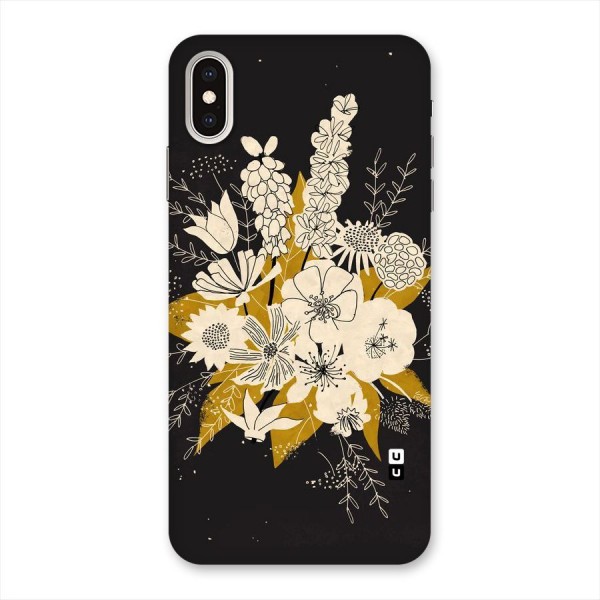 Flower Drawing Back Case for iPhone XS Max