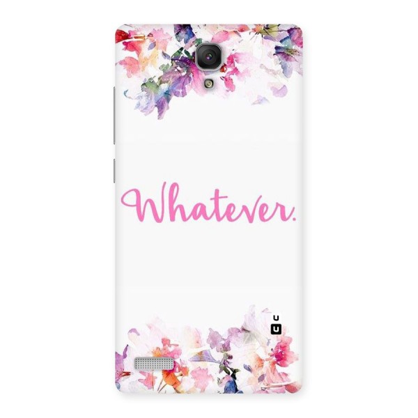 Flower Whatever Back Case for Redmi Note