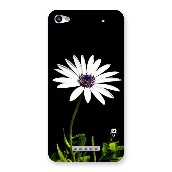 Flower White Spring Back Case for Micromax Hue 2