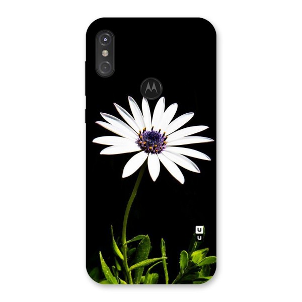 Flower White Spring Back Case for Motorola One Power