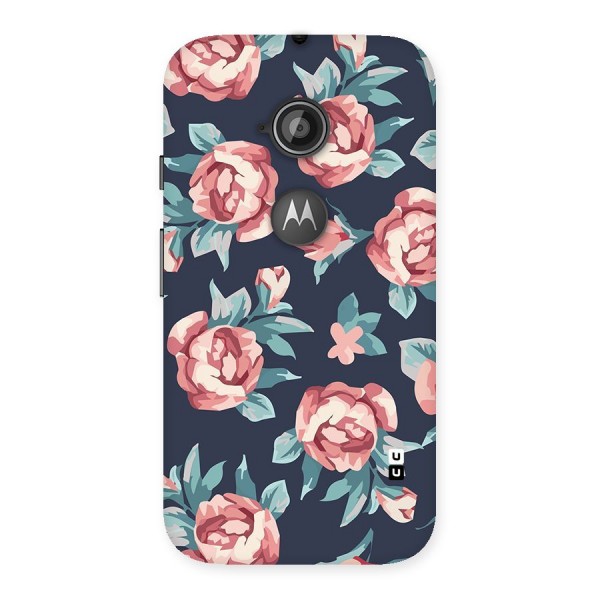 Flowers Painting Back Case for Moto E 2nd Gen