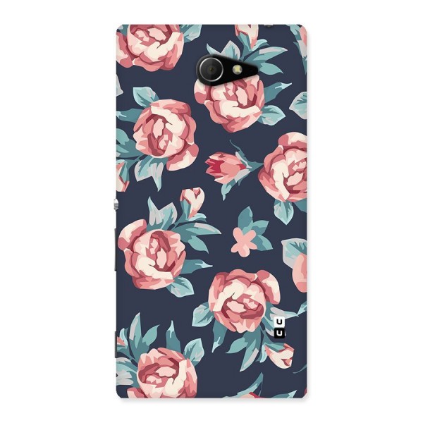 Flowers Painting Back Case for Sony Xperia M2