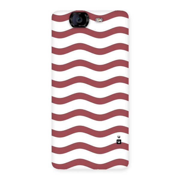 Flowing Stripes Red White Back Case for Canvas Knight A350