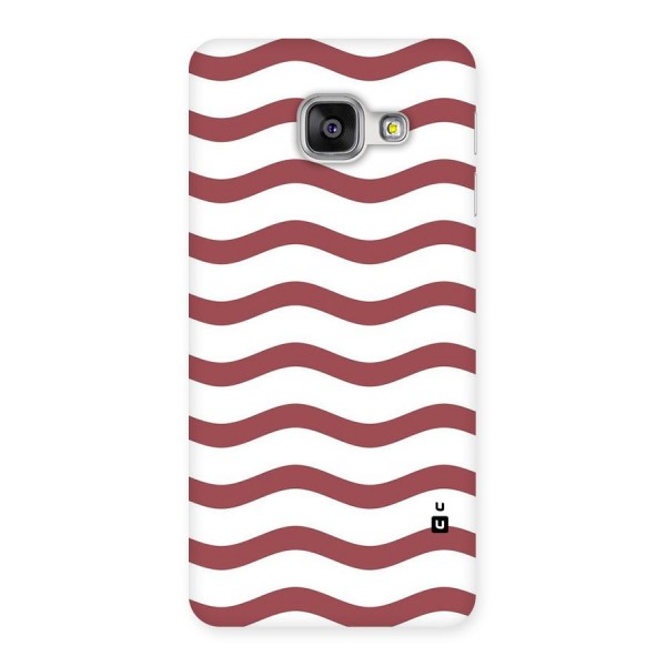 Flowing Stripes Red White Back Case for Galaxy A3 2016