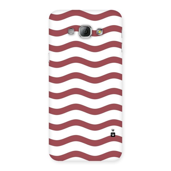 Flowing Stripes Red White Back Case for Galaxy A8