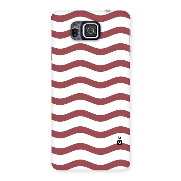 Flowing Stripes Red White Back Case for Galaxy Alpha