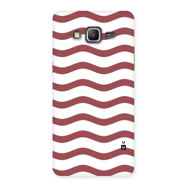 Flowing Stripes Red White Back Case for Galaxy Grand Prime