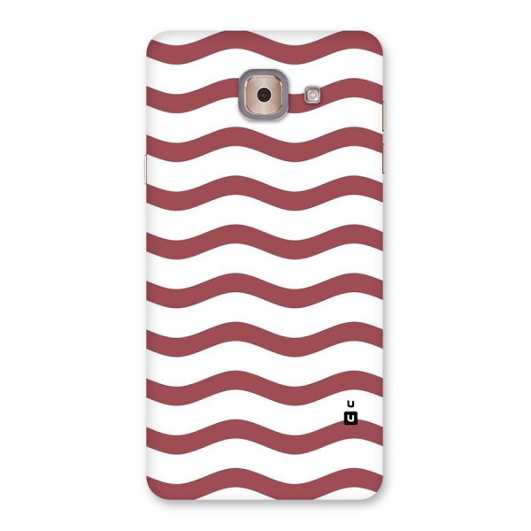 Flowing Stripes Red White Back Case for Galaxy J7 Max