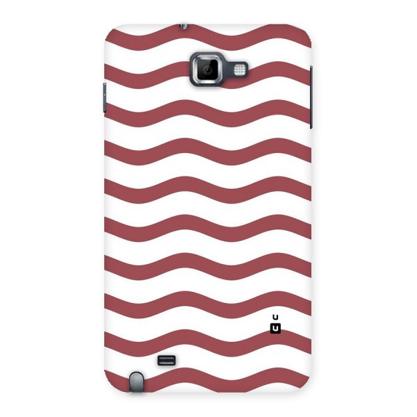 Flowing Stripes Red White Back Case for Galaxy Note