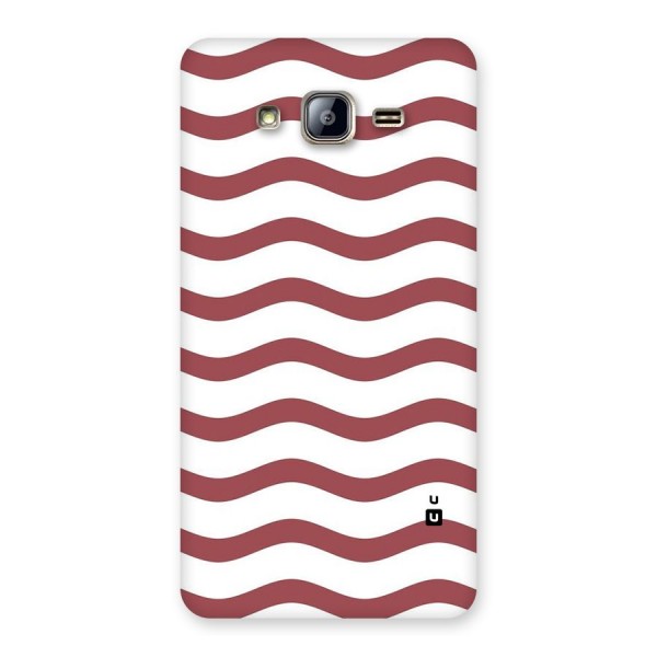 Flowing Stripes Red White Back Case for Galaxy On5