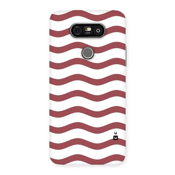 Flowing Stripes Red White Back Case for LG G5