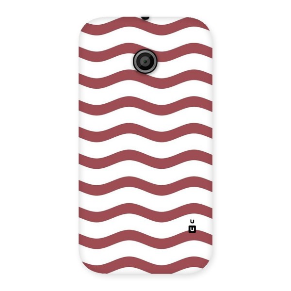 Flowing Stripes Red White Back Case for Moto E