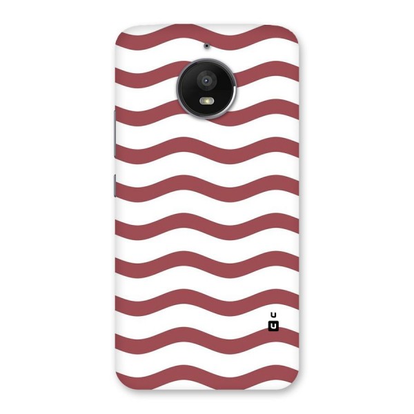 Flowing Stripes Red White Back Case for Moto E4 Plus